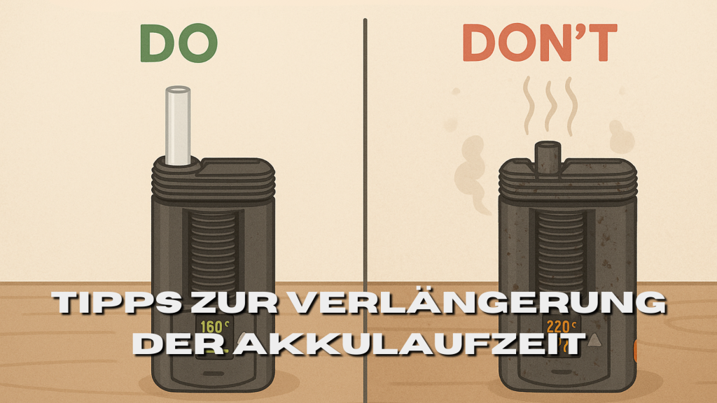 Vergleich/Gegenüberstellung von richtigem (niedrige Temperatur, sauberer Zustand) und falschem (hohe Temperatur, verschmutzt) kräuter Vaporizer/Verdampfer mit Oled Display - Gebrauch zur Akkuschonung. An sich einfach zu bedienen solche Produkte, wie ein Kräuterverdampfer.