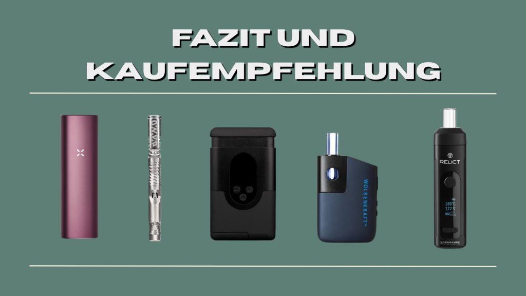 Fünf diskrete und kompakte Kräuterverdampfer