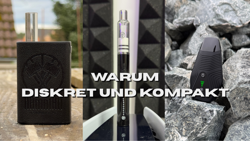 Drei kompakte und diskrete kräuter Vaporizer/verdampfer.