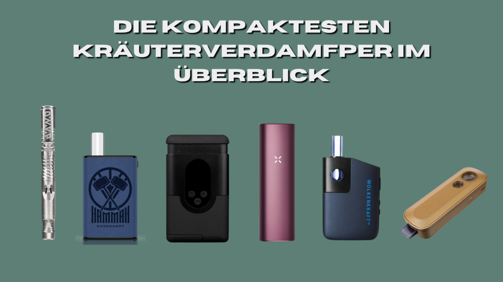 Vier kompakte Vaporizer nebeneinander auf einen Blick.