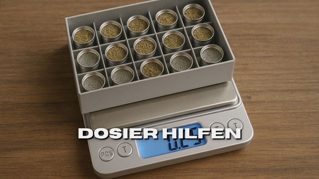 Dosierhilfen für Vaporizer: Kapseln und Waage für präzise Befüllung und optimale Dosierung